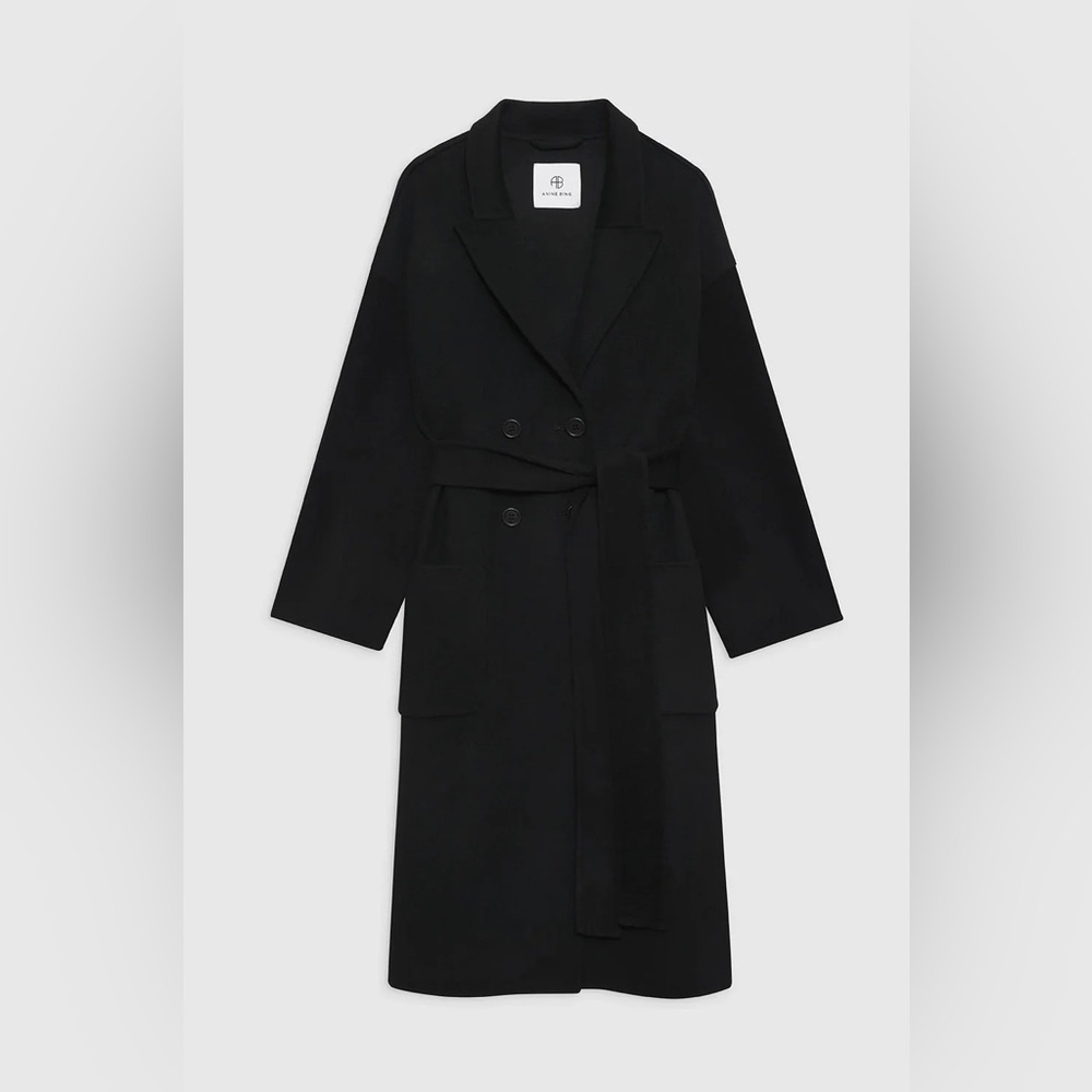 Anine Bing Black Dylan Wool-Blend Coat - Size XXS (sold out everywhere)